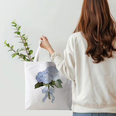 Bolso Canvas Flores Hidrangenas Estilo Verano