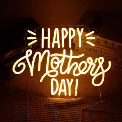 Luces neón LED con texto My Mother is Best Mom luz blanca