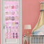 Organiz. zapatos puerta 24 bolsillos malla rosa