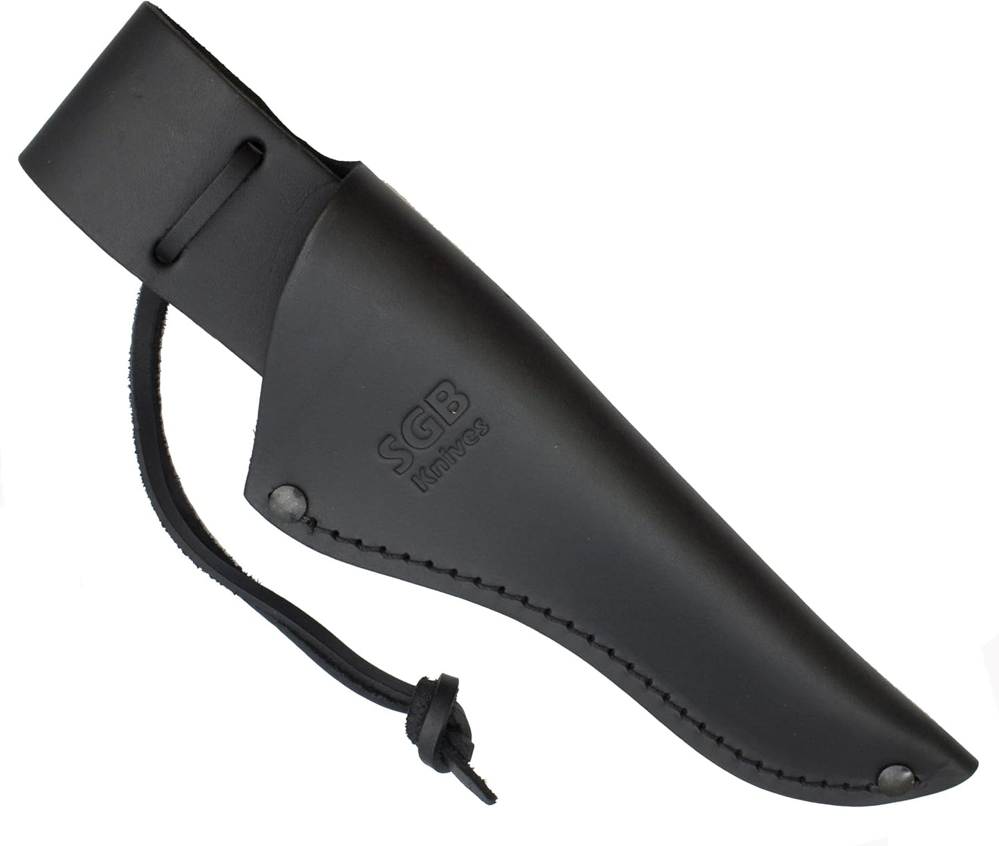 Cuchillo caza G10 con funda cuero negro