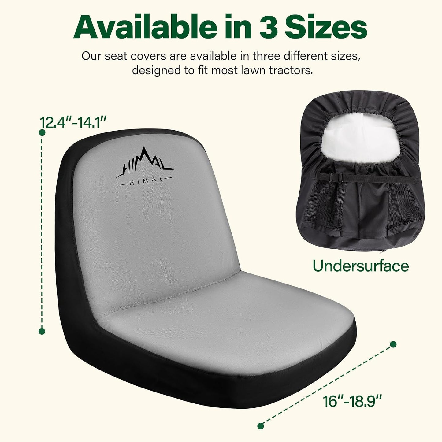 Funda asiento cortacésped poliéster 600D Oxford duradero