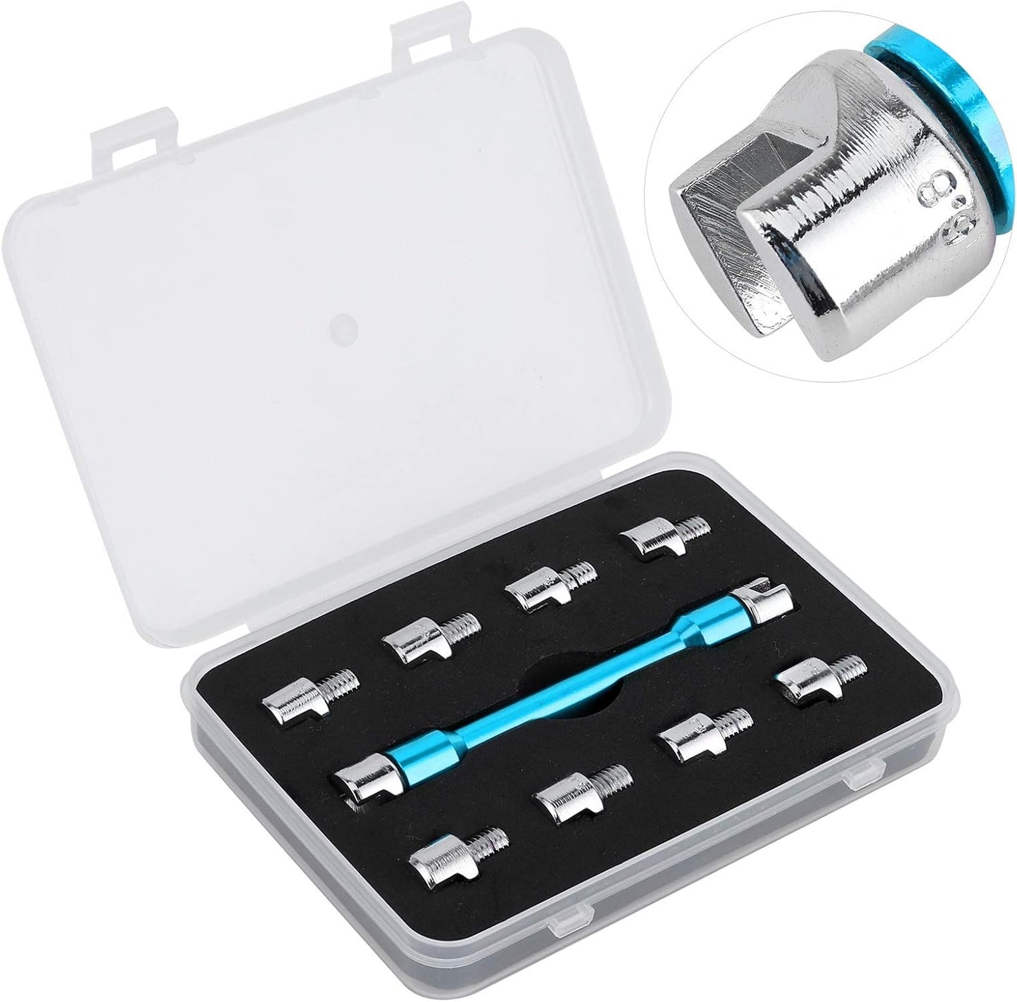 Set llaves radios motocicleta 10 puntas intercambiables 5-6.8