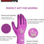 2 Pzas Guantes Jardinería Mujer Látex Transpirables Mediano Morado