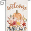 Bandera jardín doble cara 12x18pulg Hello Fall