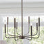 Candelabro colgante regulable acabado marrón oscuro 26"