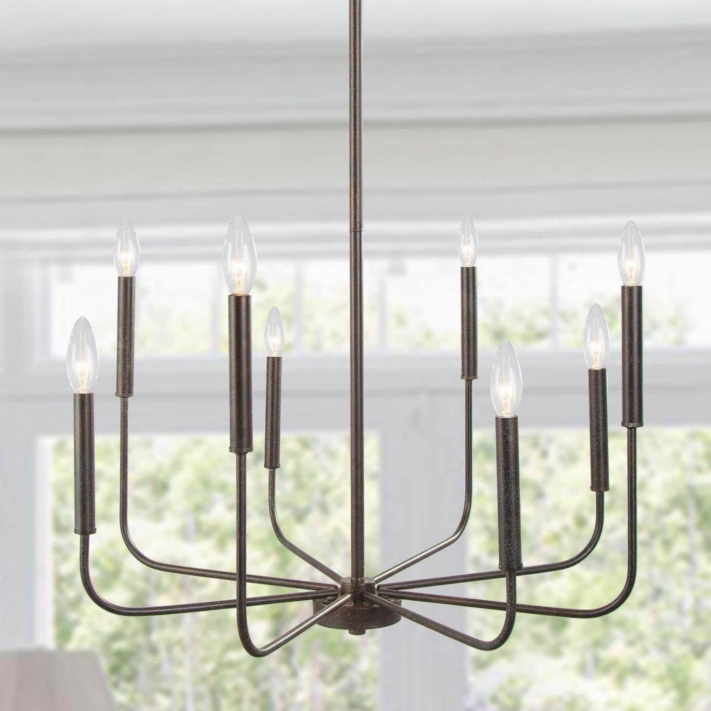 Candelabro colgante regulable acabado marrón oscuro 26"