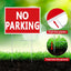 4 Letreros No Estacionamiento 12x16" Doble Cara con Poste