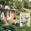 Bandera jardín flores mariposa 12.5x18pulg doble cara