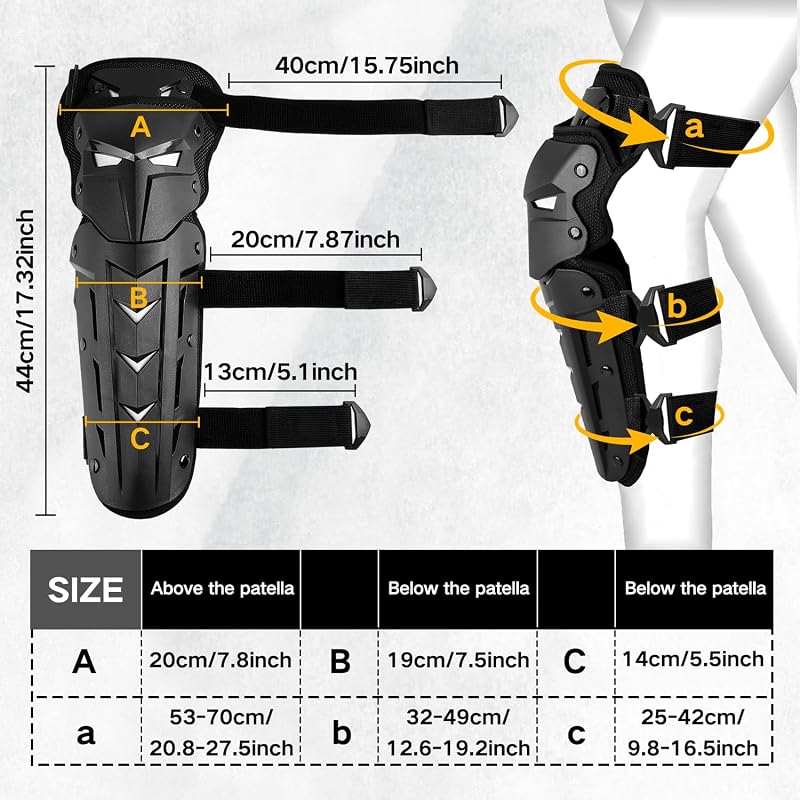 Rodilleras motocicleta EVA 0.394pulg doble eje