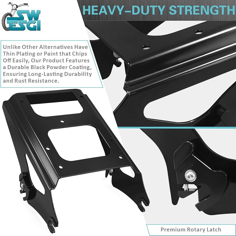 Estante maletero doble comp. Harley 09-13 negro 2 pzas