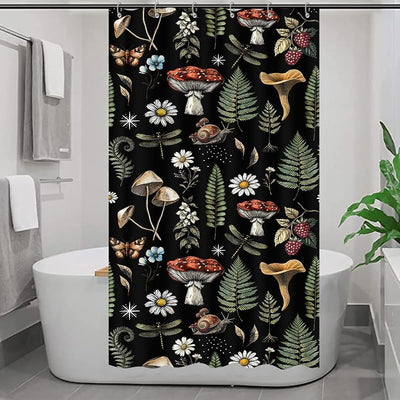 Cortina ducha vintage seta bohemia 36x72pulg negra