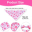 2 Bandanas Reversibles para Mascotas Estampado Floral Morado Rosa