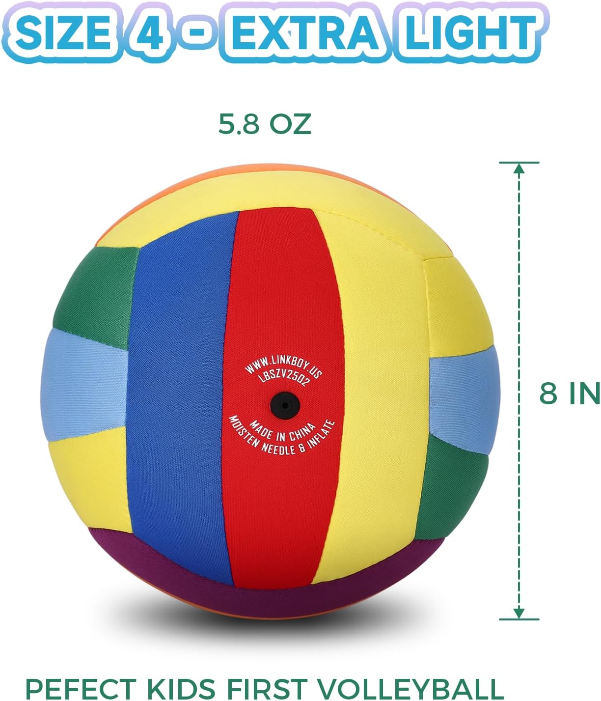 Balón voleibol suave talla 4 para niños interiores