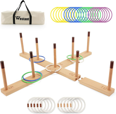 Set lanzamiento anillos madera haya 33pulg exterior