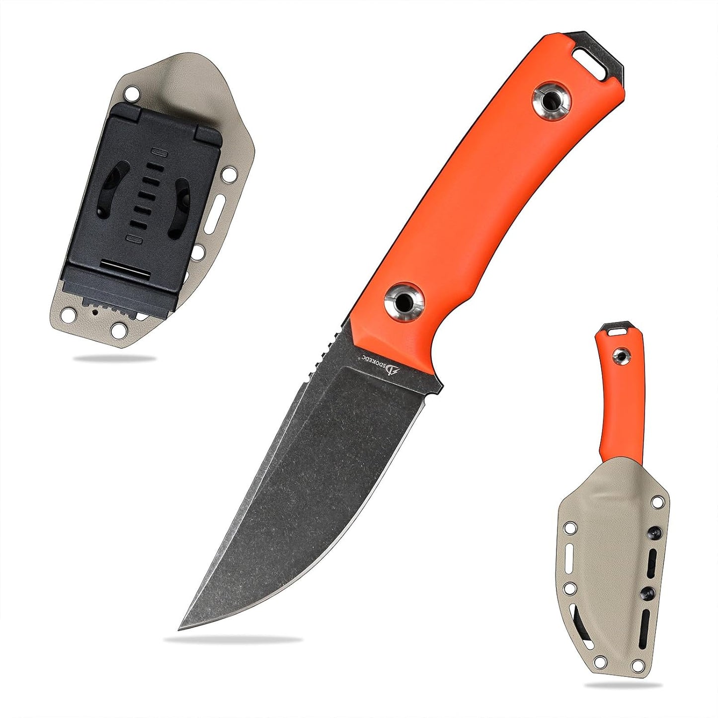 Cuchillo táctico DC53 con funda G10 EDC camping negro