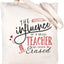 Bolsa regalo profesora algodón con bolsillo interior