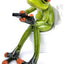 Figura rana decorativa de resina para hogar oficina