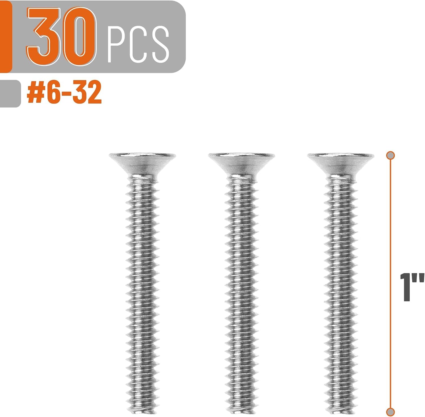 Tornillos placa pared 6-32 s 30 pzas