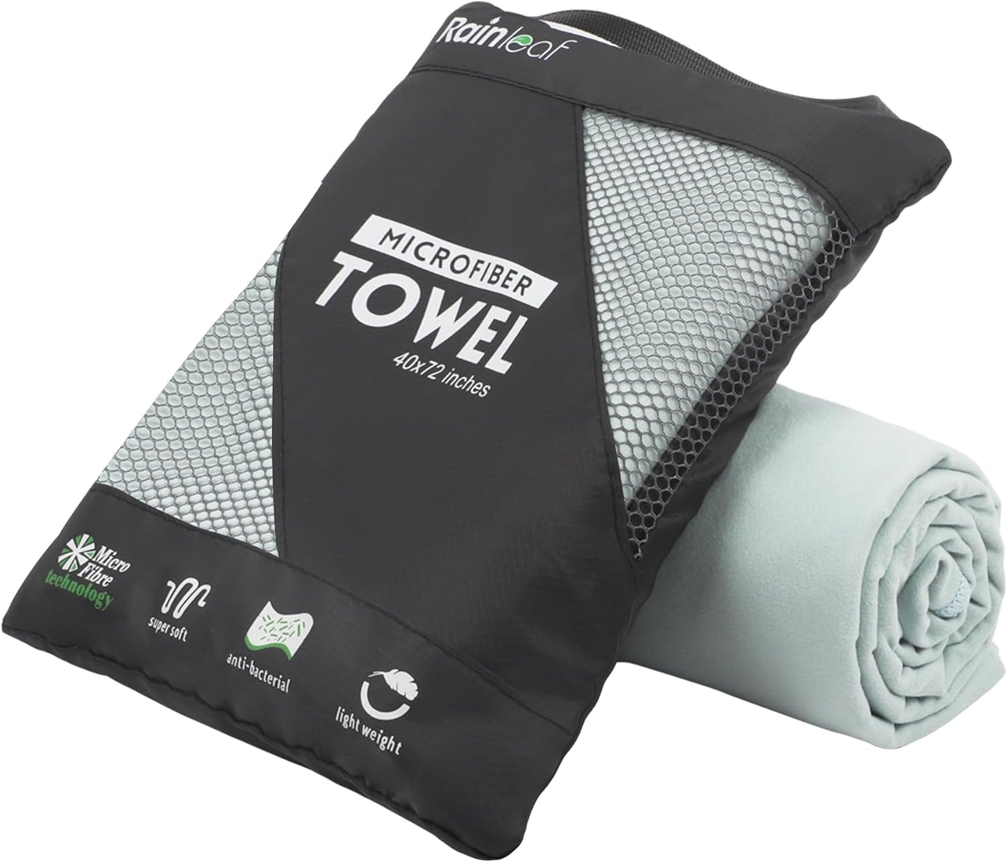 Toalla microfibra viaje gimnasio secado rápido absorbente