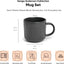 Juego de 4 tazas de café negras de cerámica con esmalte mate