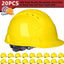 Pack 20 Cascos Seguridad ABS 4 Puntos Ajustables Ventilación