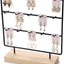 Soporte aretes 3 niveles 15 ganchos madera negro