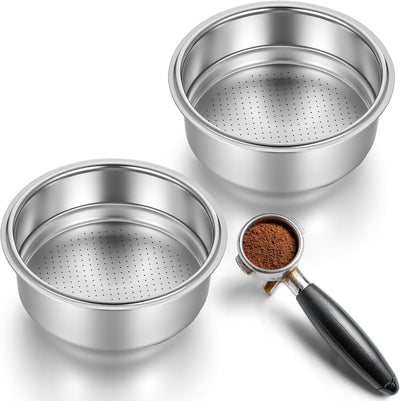 2 Filtros Acero Inox para Cafetera Espresso 2.008pulg