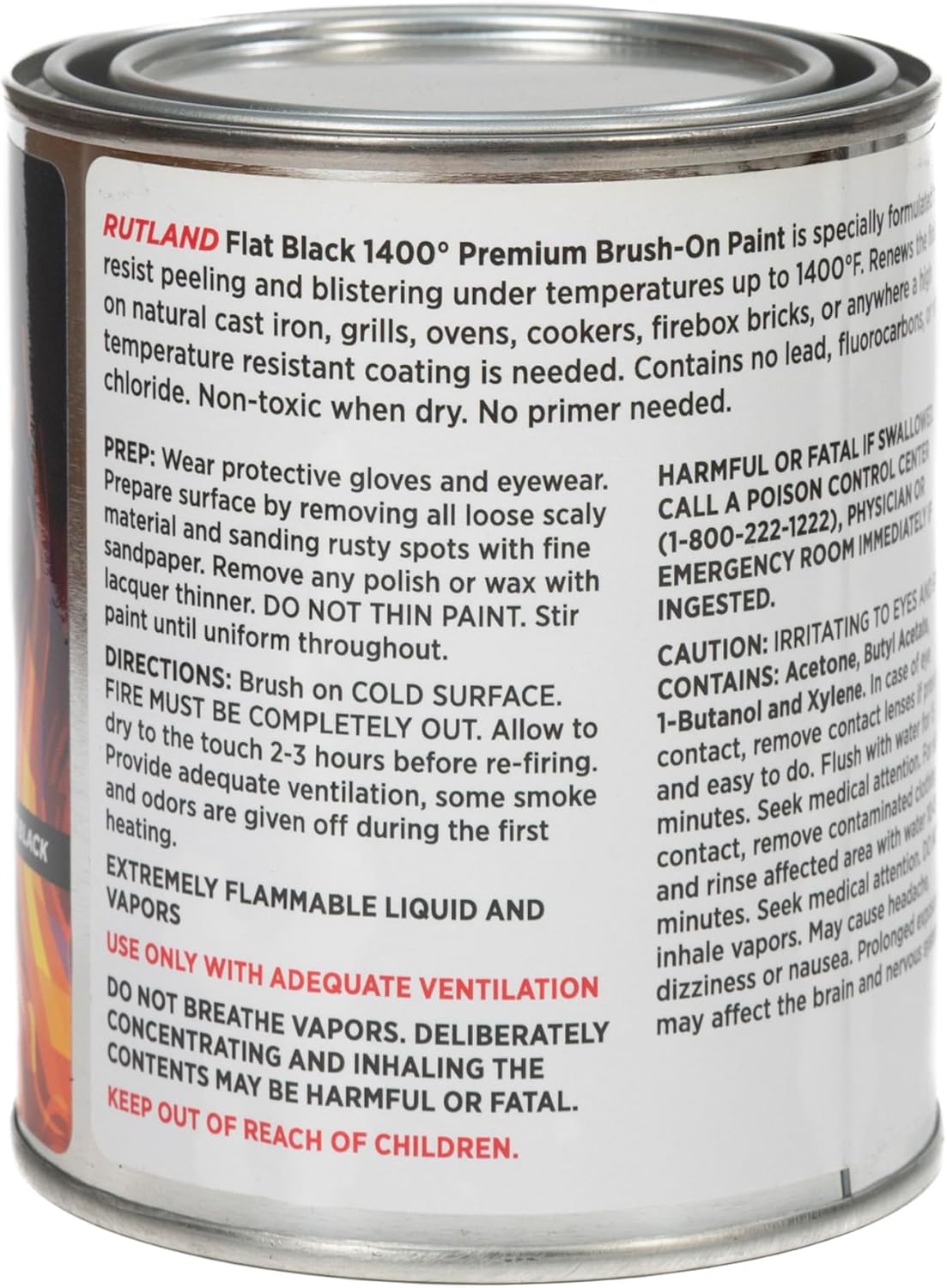 Pintura alta temperatura 16oz color negro