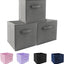 3 Pzas Cubos Almacenamiento Mini 9x7.5" Plegable Gris