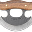Cuchillo Bushmaster Ulu acero 1095 madera dura funda cuero