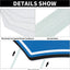 Letreros plástico impermeable patio 16" azul purpurina