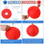 12 Linternas Béisbol Rojas Blancas Azules Día Independencia