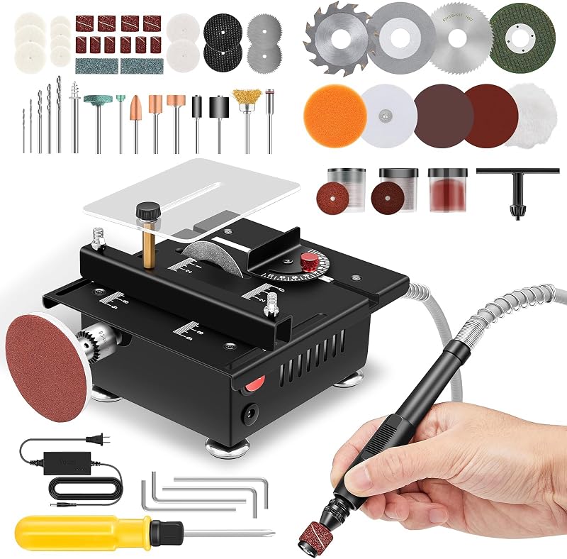 Mini sierra mesa eléctrica para corte madera y acrílico