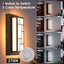 Lámpara pared exterior 13pulg IP65 LED 120V aluminio negro