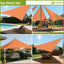 Toldo vela triangular 12x12x12ft color naranja resistente UV