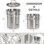 2 Tazas Camping Acero Inox Apilables con Bolsa Tapa