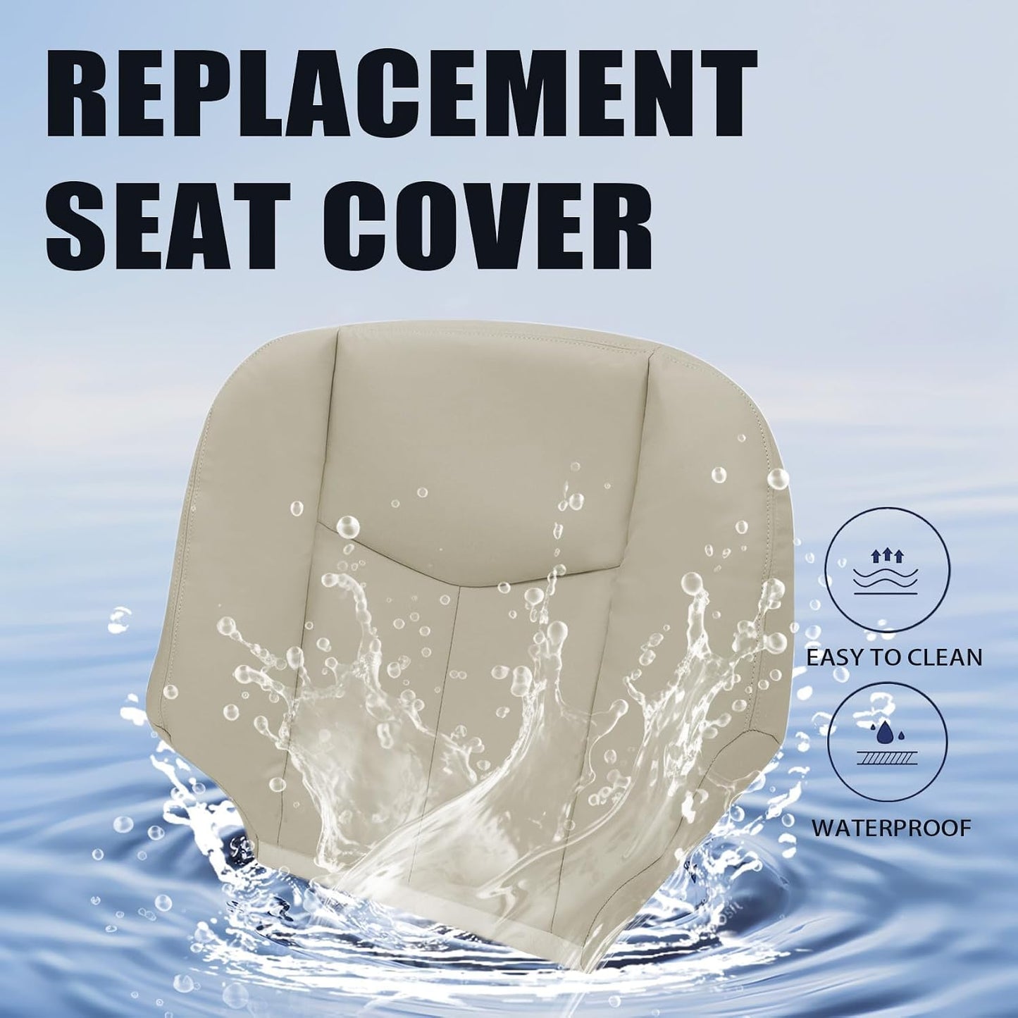 Funda asiento cuero marrón claro espuma Chevy Tahoe