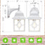 Farol pared exterior grande blanca E26 aluminio antioxidante