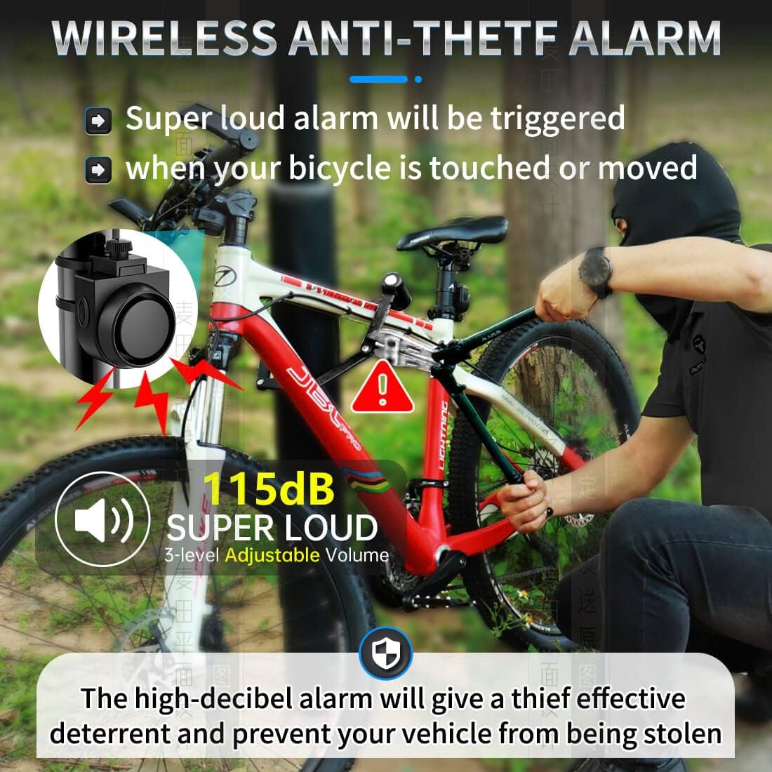 Alarma inalámbrica para bicicleta set 2