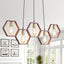 Lámpara isla cocina 5 luces colgante industrial
