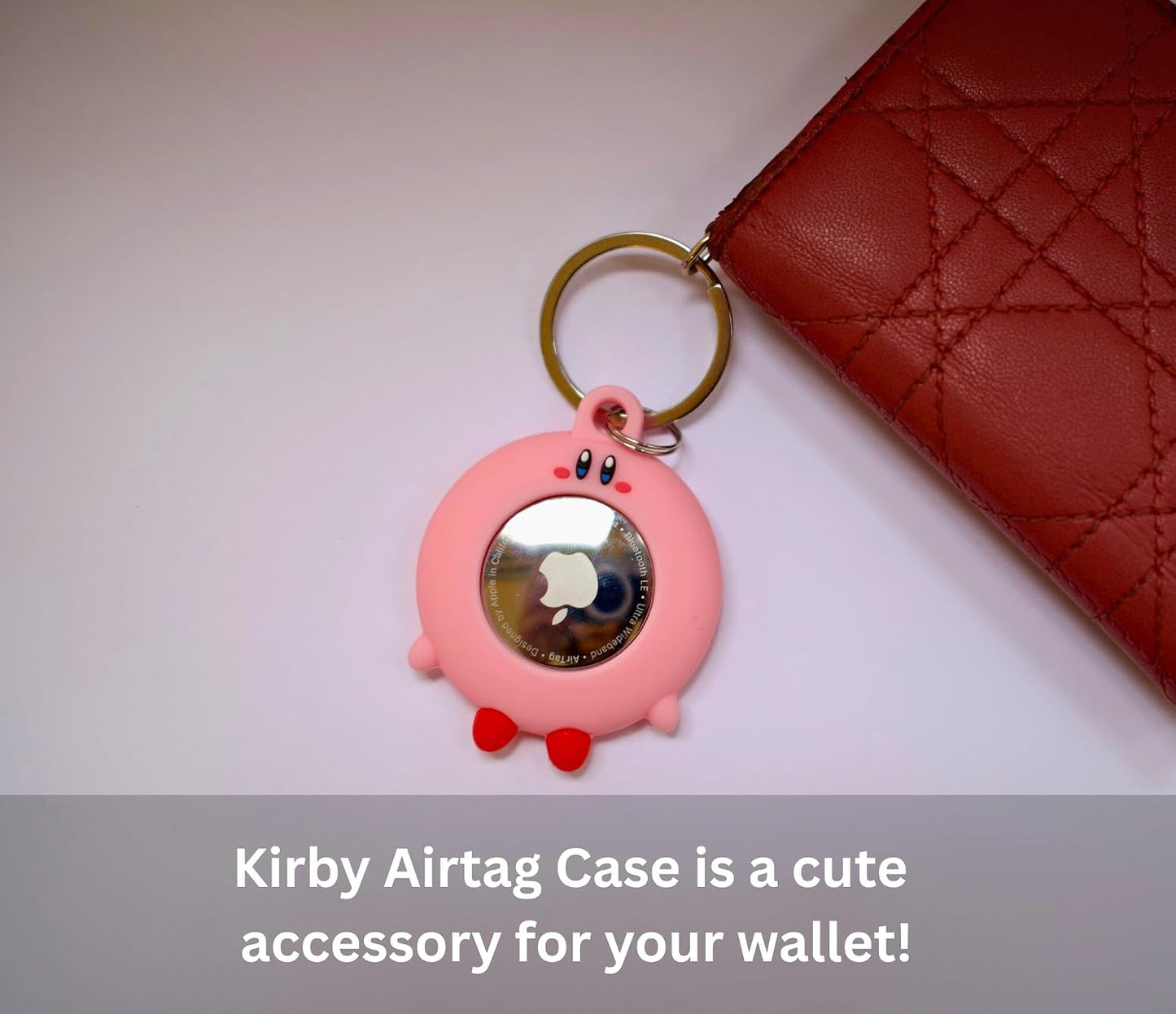 Funda silicona rosa para AirTag llaves bolsos niños