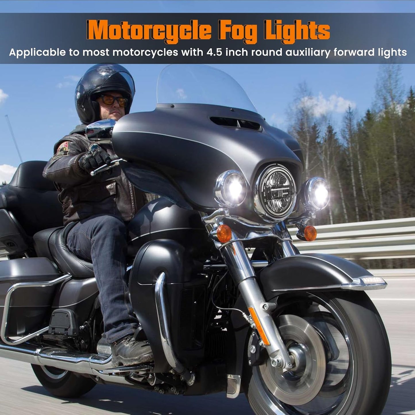 Luces antiniebla LED 4.5pulg motocicleta Harley