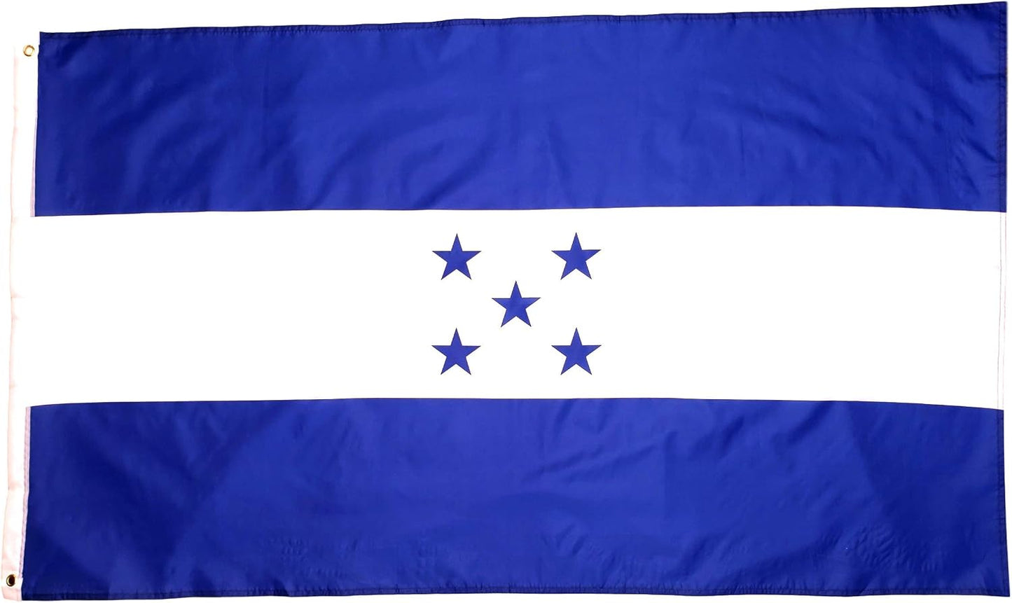 Bandera Honduras 3x5pulg tela poliéster ojales latón