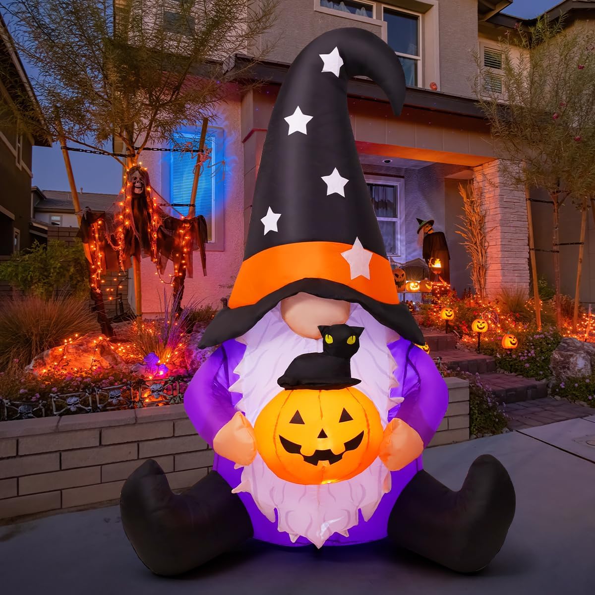 Gnomos inflables Halloween 5" con luces LED