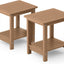 Mesa auxiliar exterior 16pulg resistente set 2