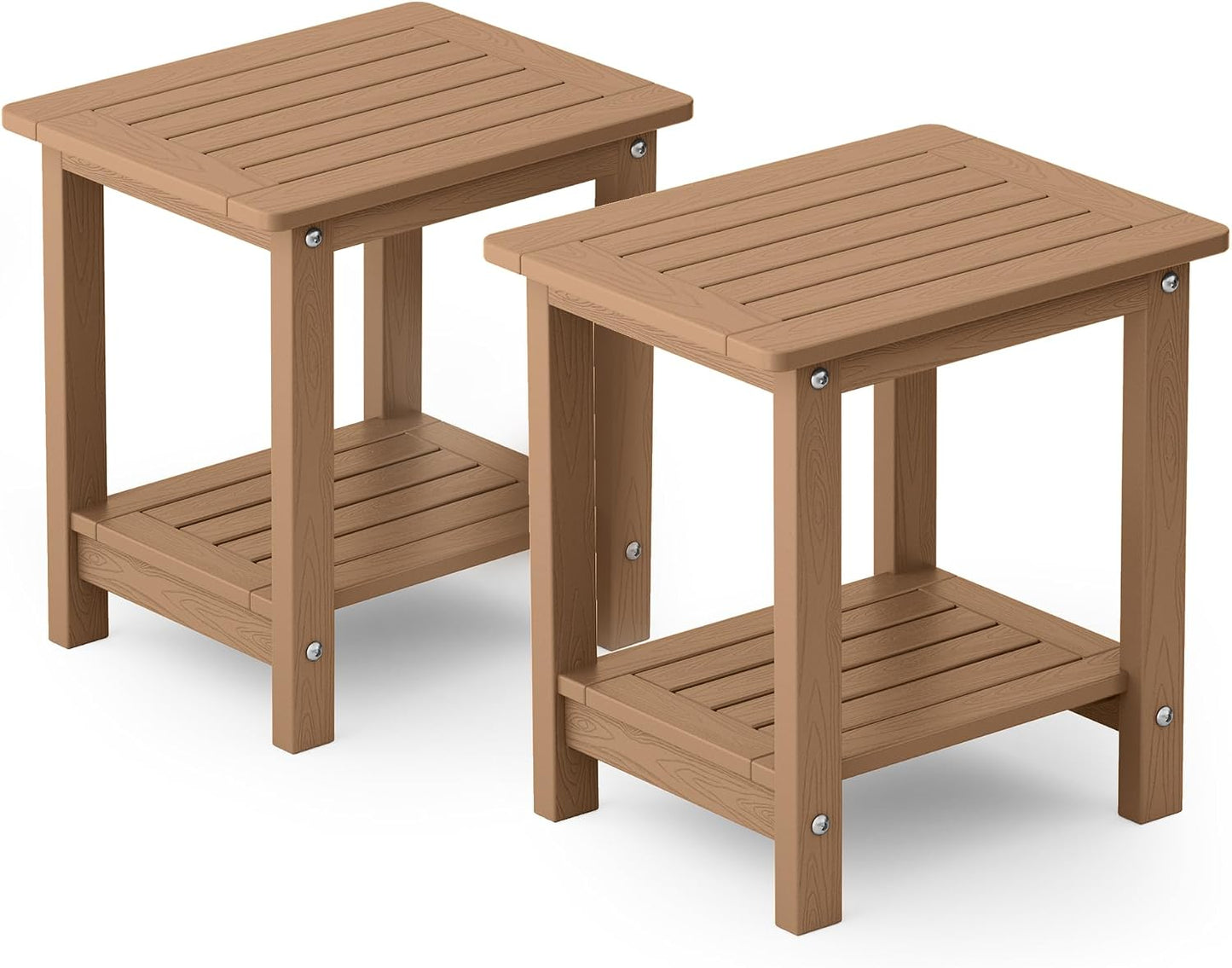 Mesa auxiliar exterior 16pulg resistente set 2