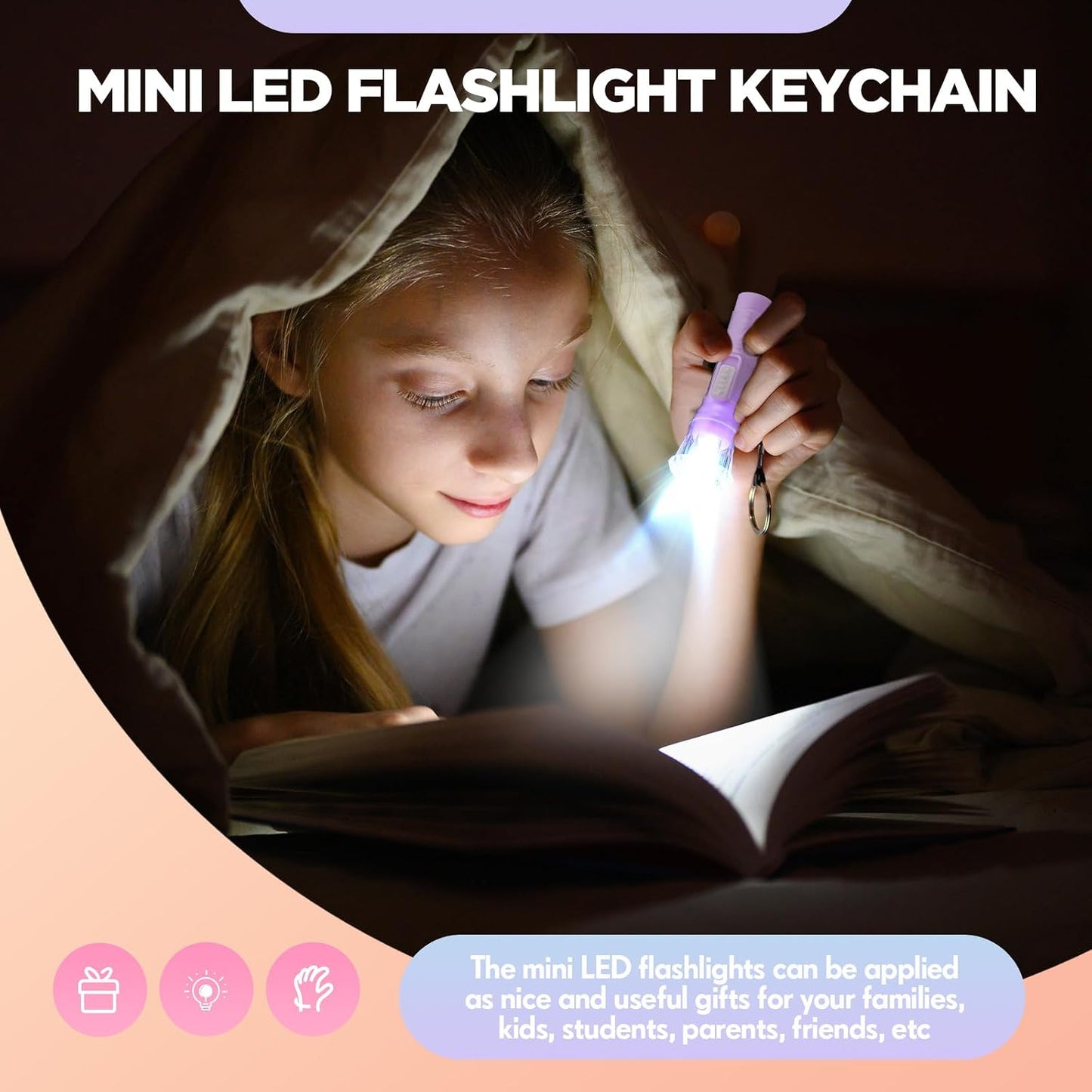 100 Pzas Linterna Llavero Led Mini Senderismo Camping