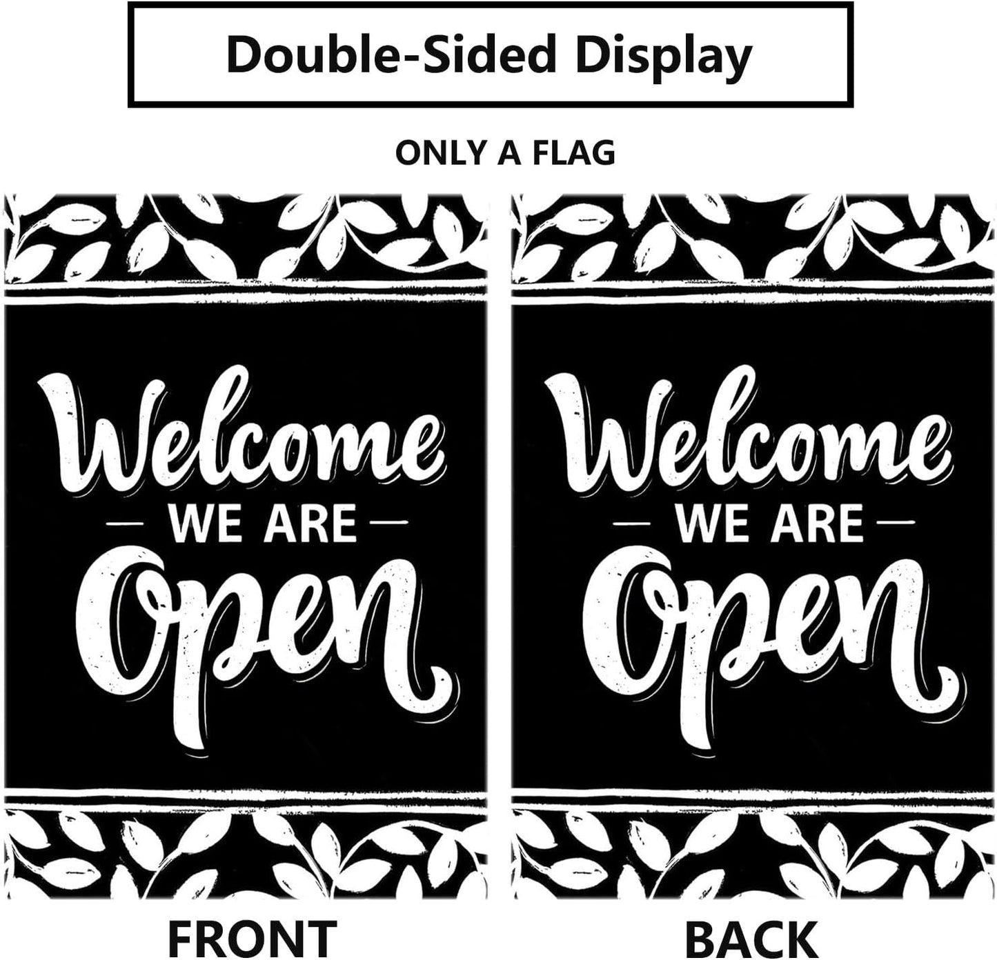 Bandera jardín doble cara 12x18pulg con texto inglés