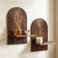 Estante pared boho chic 2 pzas 15x8.6" madera