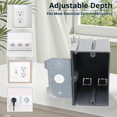 Caja eléctrica PVC ajustable 21" cúbicas ETL 6 Pzas